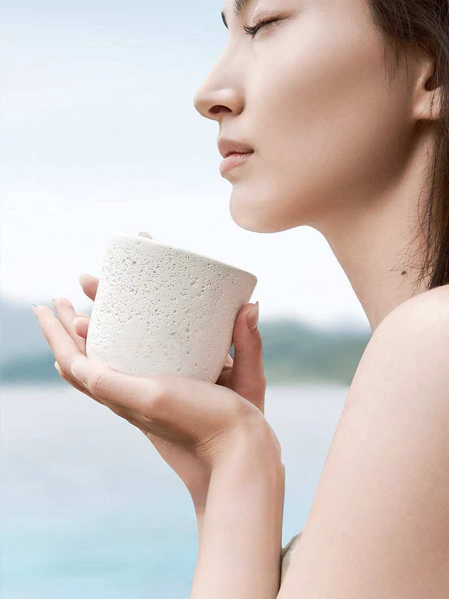 Bougie Signature Ciresens - pot céramique texturé